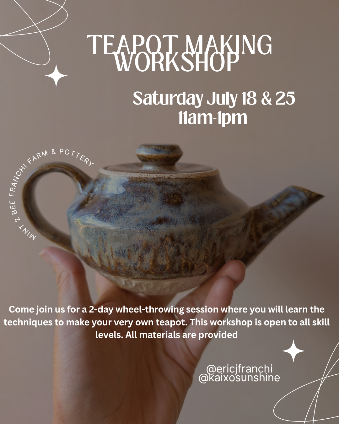 Teapot Making Workshop